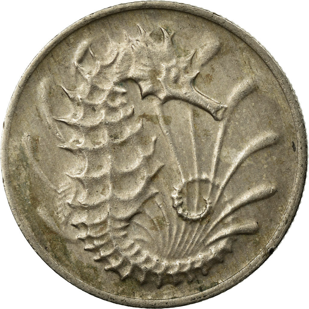 Coin, Singapore, 10 Cents, 1973, Singapore Mint, EF(40-45), Copper-nickel, KM:3