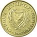 Coin, Cyprus, 10 Cents, 1985, EF(40-45), Nickel-brass, KM:56.2
