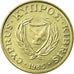 Moneta, Cypr, 10 Cents, 1985, EF(40-45), Mosiądz niklowy, KM:56.2