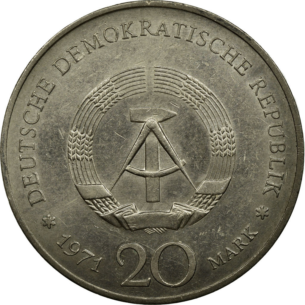 Coin, GERMAN-DEMOCRATIC REPUBLIC, 20 Mark, 1971, Berlin, EF(40-45)