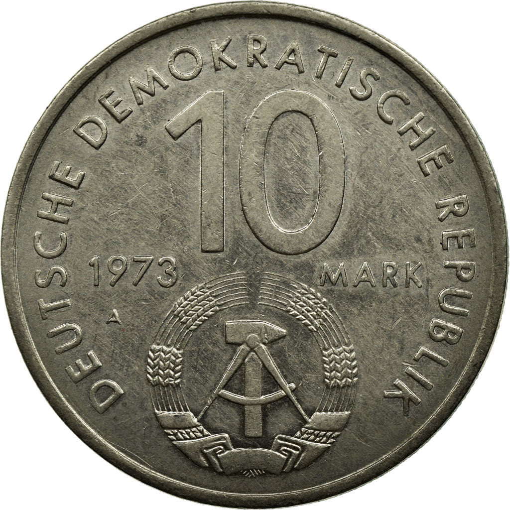 Coin, GERMAN-DEMOCRATIC REPUBLIC, 10 Mark, 1973, Berlin, EF(40-45)