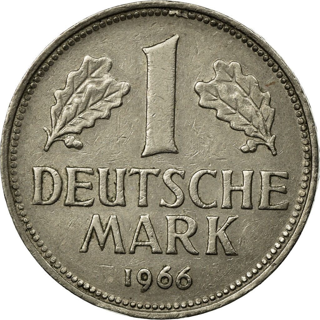 Coin, GERMANY - FEDERAL REPUBLIC, Mark, 1966, Stuttgart, EF(40-45)