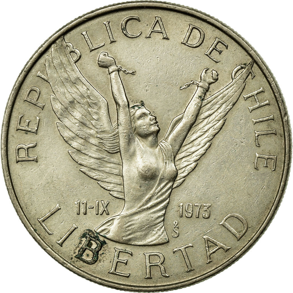 Coin, Chile, 10 Pesos, 1977, EF(40-45), Copper-nickel, KM:210
