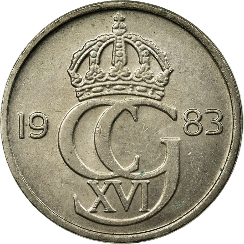 Münze, Schweden, Carl XVI Gustaf, 50 Öre, 1983, SS, Copper-nickel, KM:855