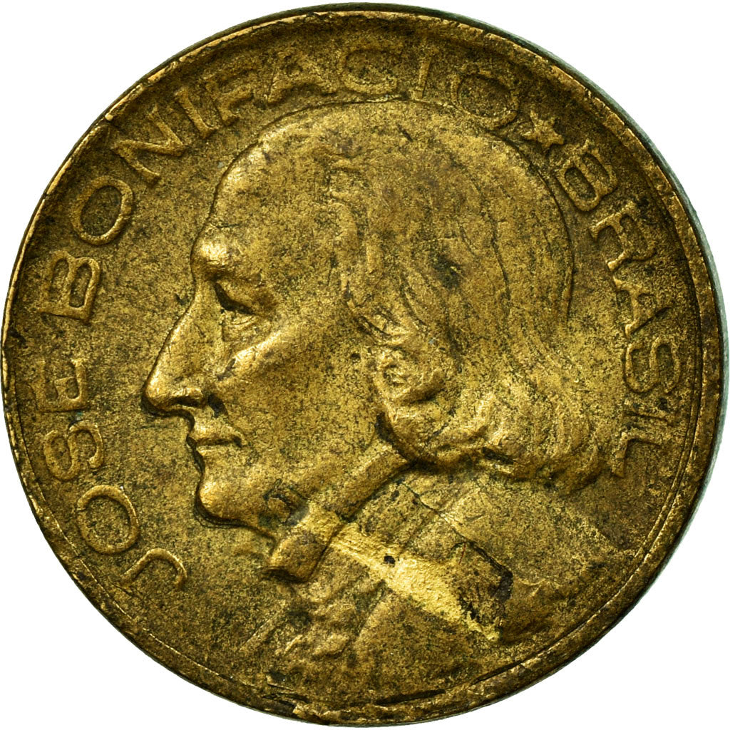 Coin, Brazil, 10 Centavos, 1949, VF(30-35), Aluminum-Bronze, KM:561