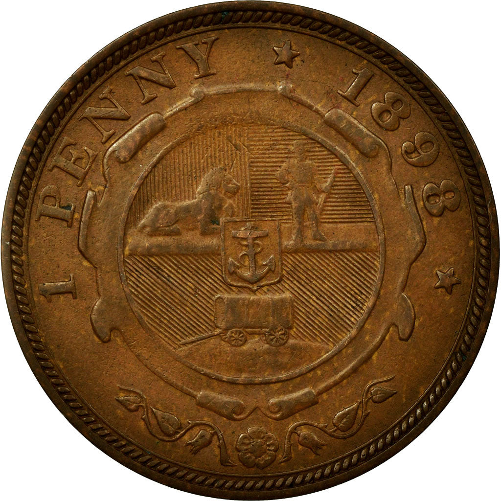 Coin, South Africa, Penny, 1898, VF(30-35), Bronze, KM:2