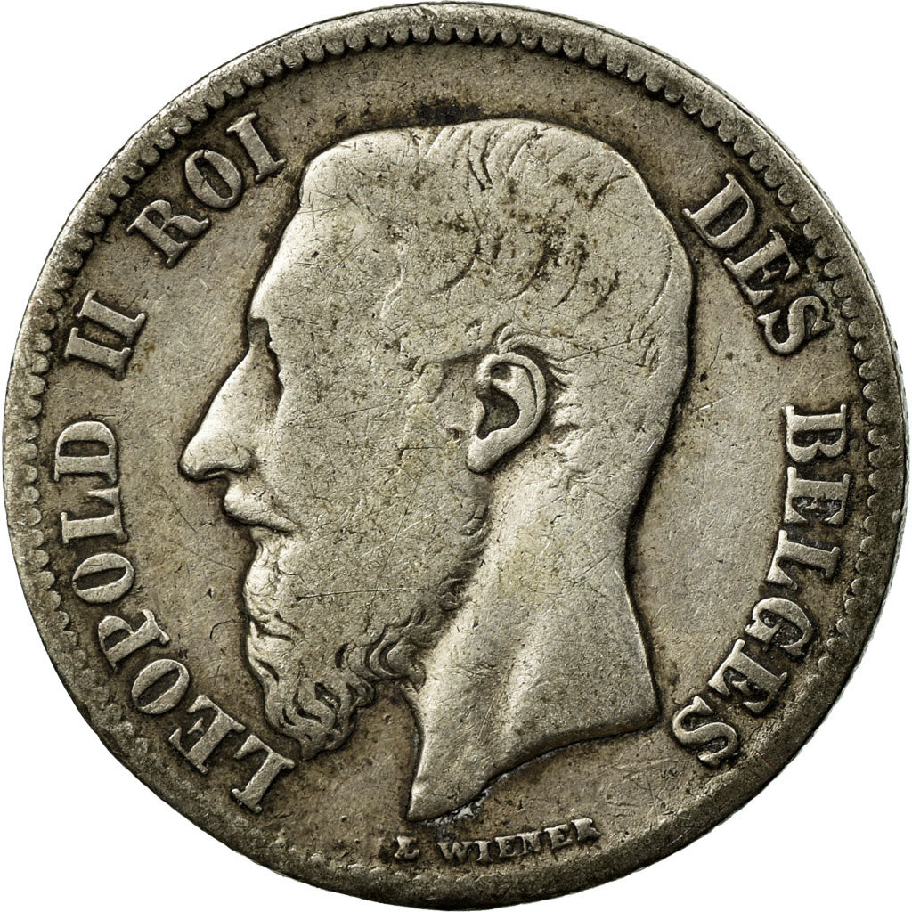 Coin, Belgium, Leopold II, 50 Centimes, 1899, VF(20-25), Silver, KM:26