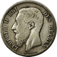 Coin, Belgium, Leopold II, 50 Centimes, 1899, VF(20-25), Silver, KM:26