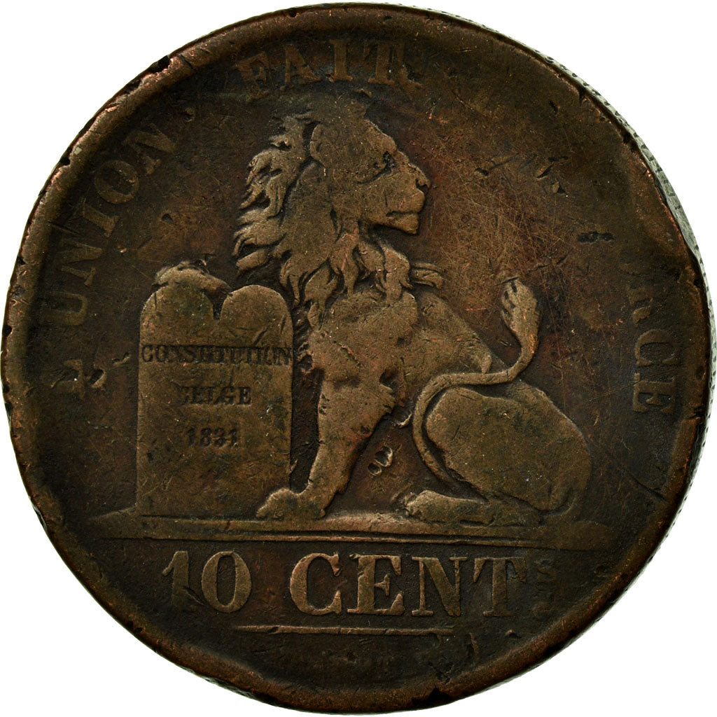 Coin, Belgium, Leopold I, 10 Centimes, 1847, VF(20-25), Copper, KM:2.1