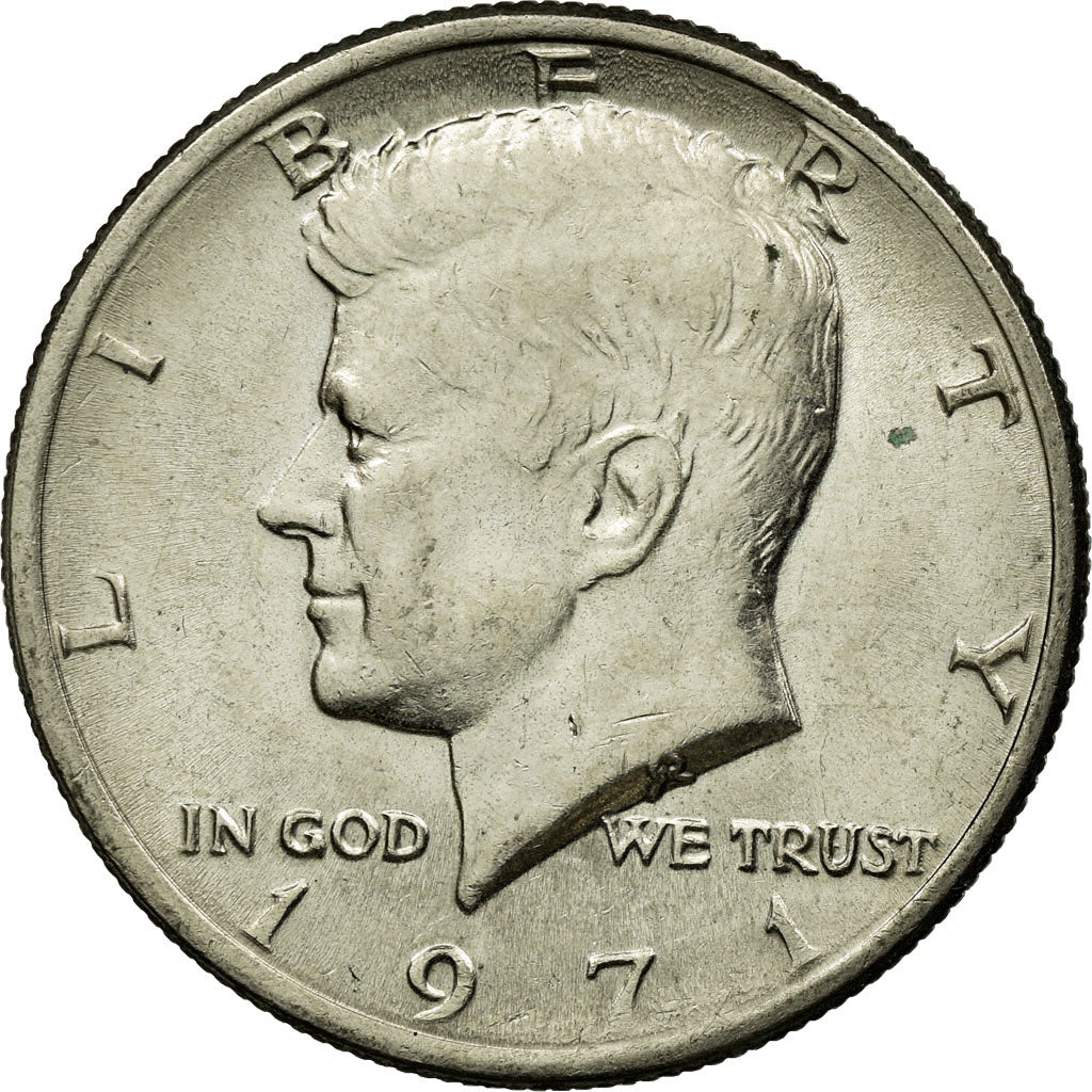 Coin, United States, Kennedy Half Dollar, Half Dollar, 1971, U.S. Mint