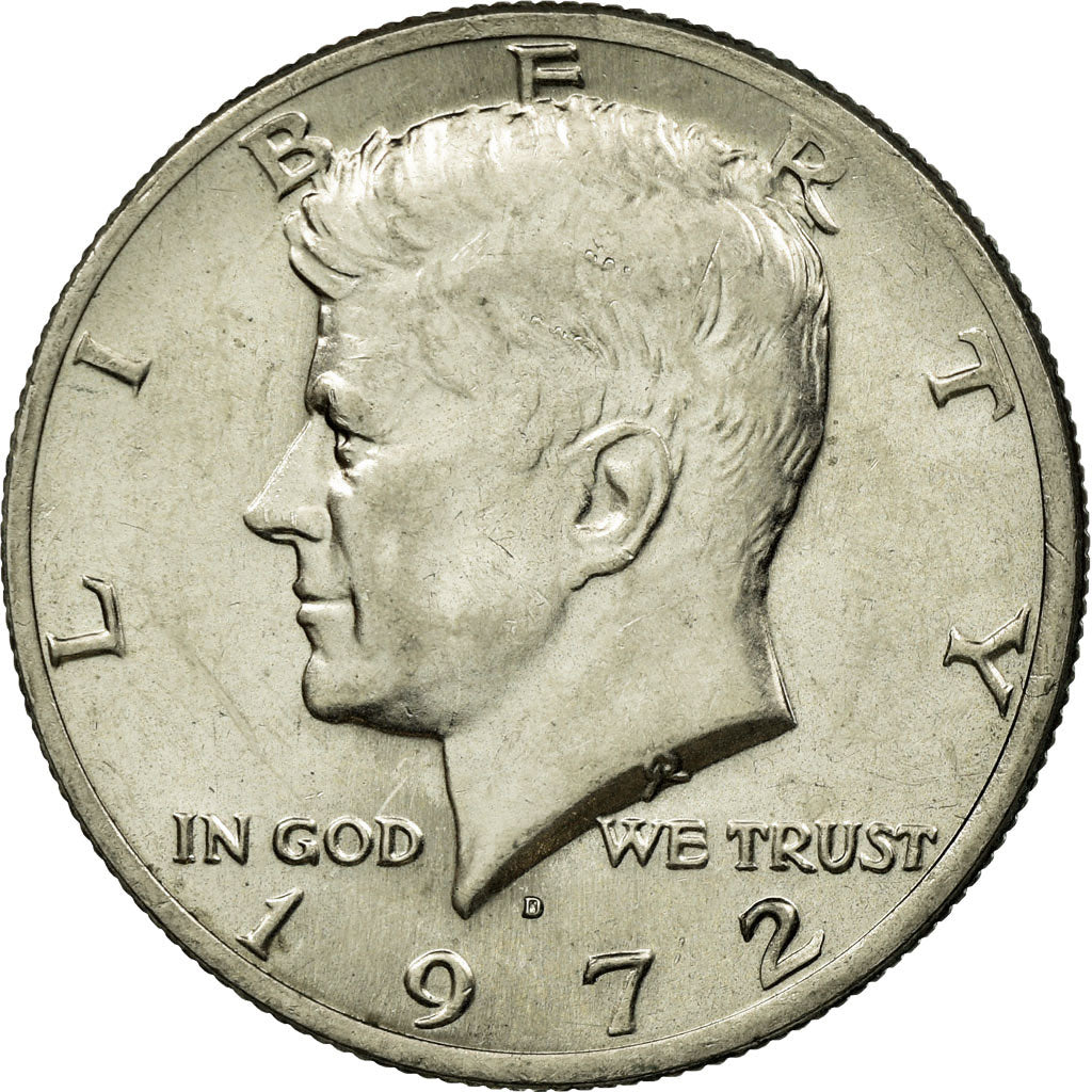 Coin, United States, Kennedy Half Dollar, Half Dollar, 1972, U.S. Mint, Denver