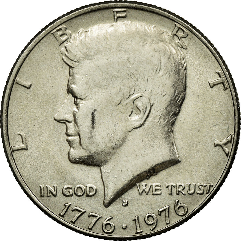Coin, United States, Kennedy Half Dollar, Half Dollar, 1976, U.S. Mint, Denver