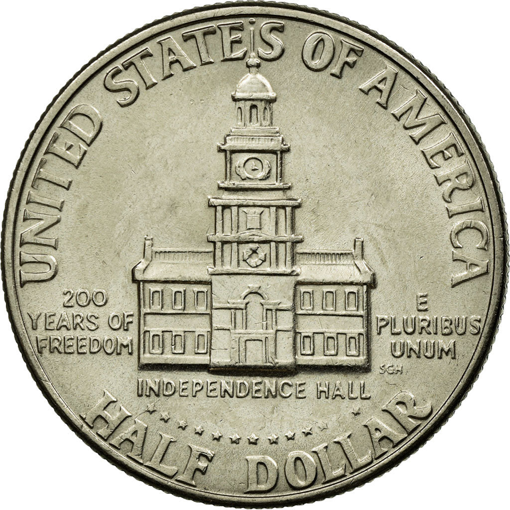 Coin, United States, Kennedy Half Dollar, Half Dollar, 1976, U.S. Mint, Denver