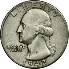 Coin, United States, Washington Quarter, Quarter, 1942, U.S. Mint, Philadelphia