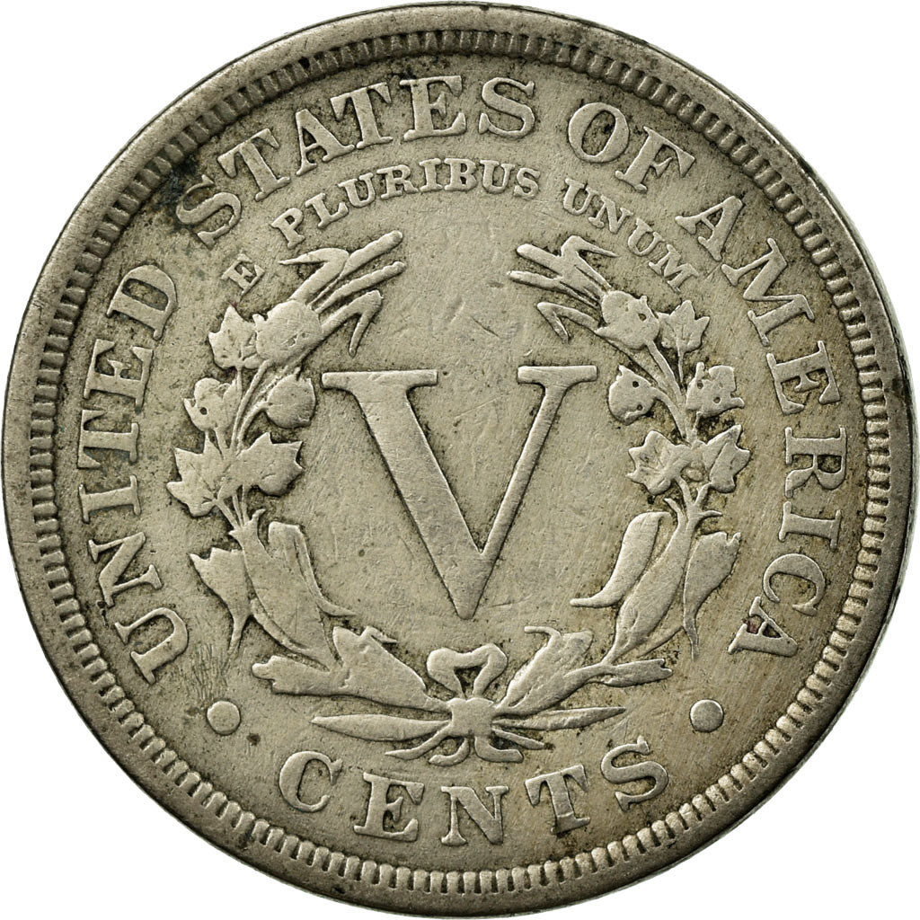 Monnaie, États-Unis, Liberty Nickel, 5 Cents, 1907, U.S. Mint, Philadelphie