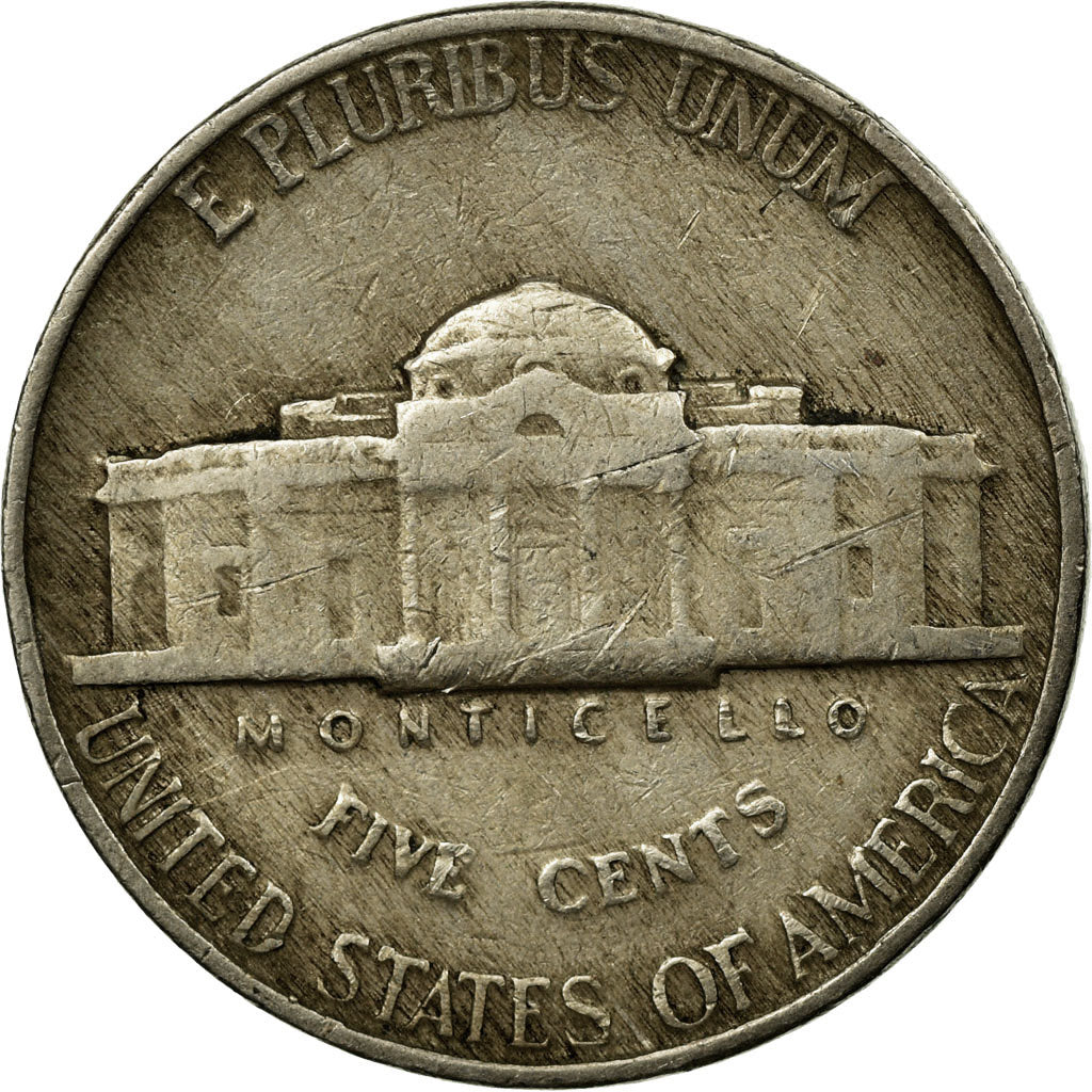 Moneta, Stati Uniti, Jefferson Nickel, 5 Cents, 1942, U.S. Mint, Philadelphia