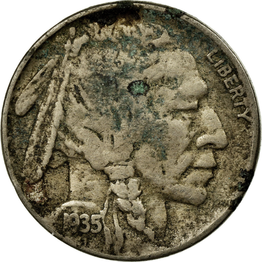 Moneta, Stati Uniti, Buffalo Nickel, 5 Cents, 1935, U.S. Mint, Philadelphia, MB