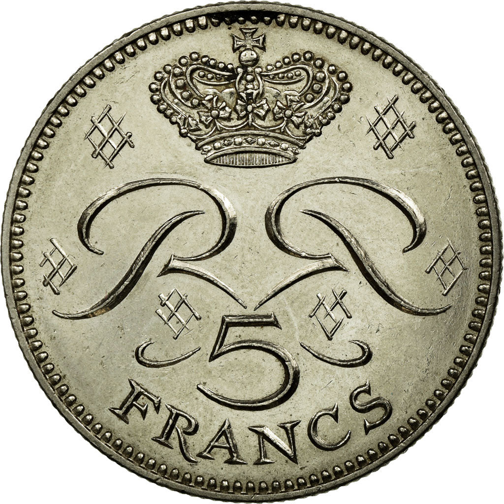 Coin, Monaco, Rainier III, 5 Francs, 1982, AU(55-58), Copper-nickel, KM:150