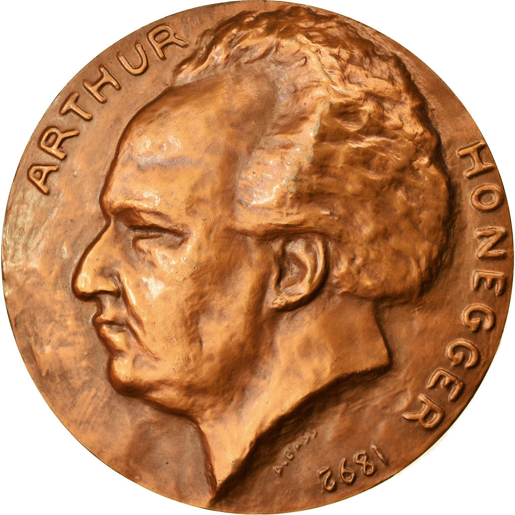 France, Medal, The Music, Arthur Honegger, Compositeur Suisse, MS(63), Bronze