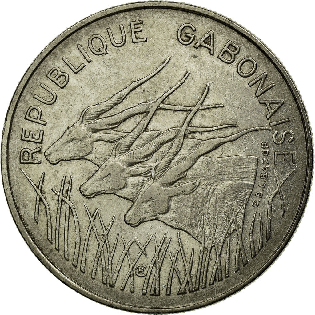 Coin, Gabon, 100 Francs, 1972, Paris, EF(40-45), Nickel, KM:12