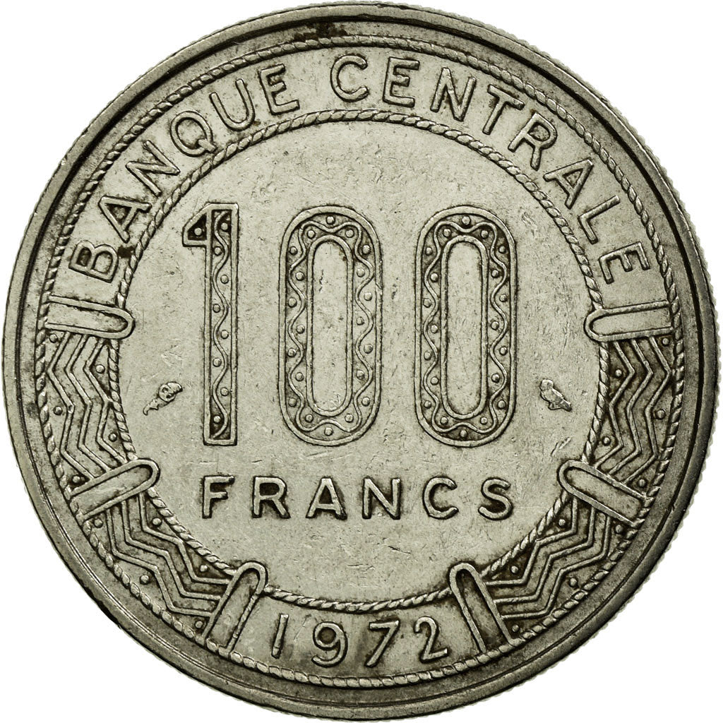 Coin, Gabon, 100 Francs, 1972, Paris, EF(40-45), Nickel, KM:12