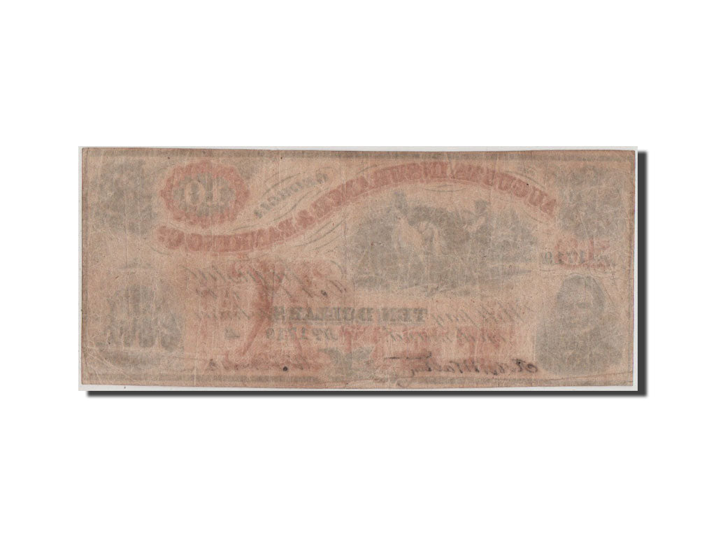 Etats-Unis, Obsolètes, Georgia, Augusta Insurance, 10 Dollars 10.10.1860