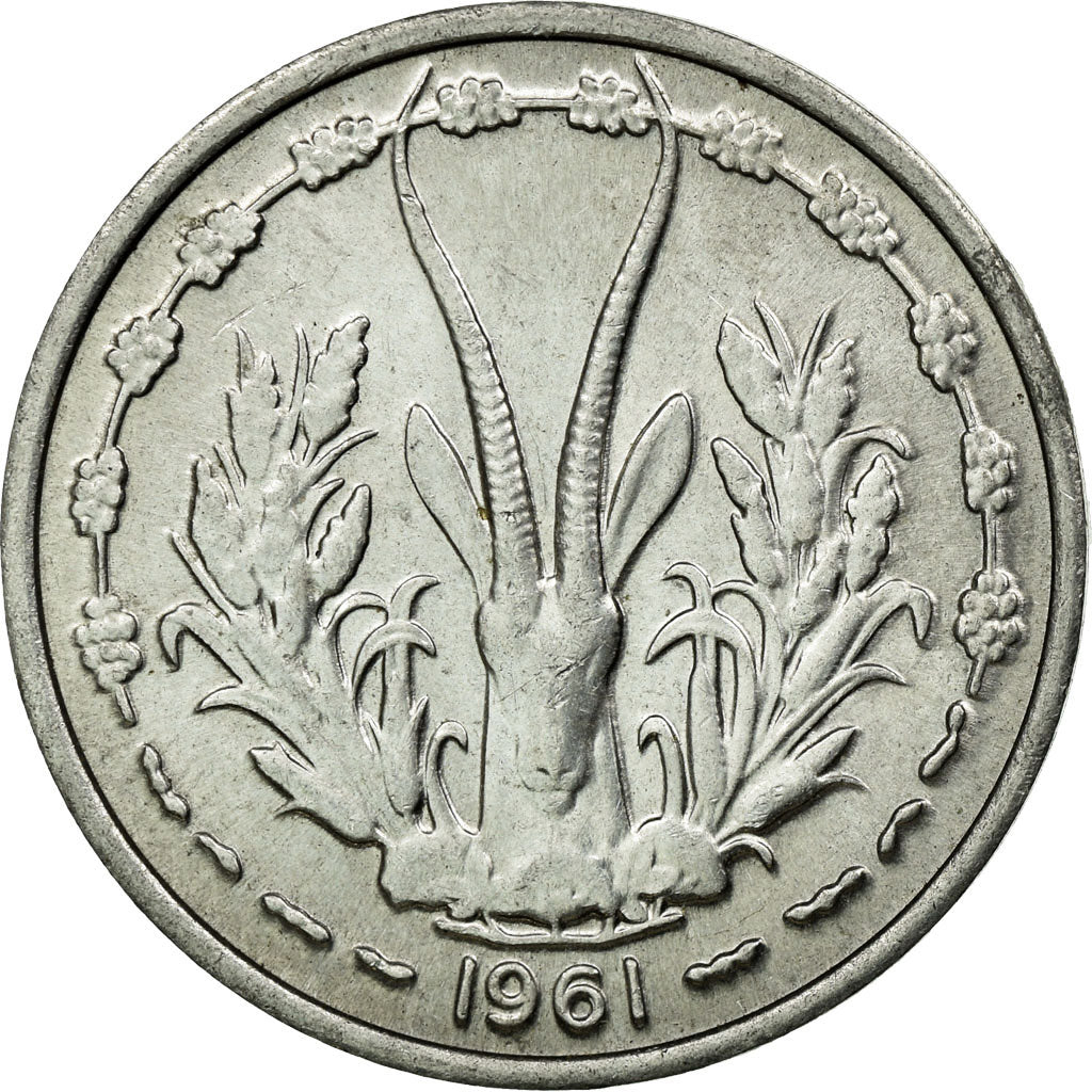 Moneta, Stati dell'Africa occidentale, Franc, 1961, SPL-, Alluminio, KM:3.1