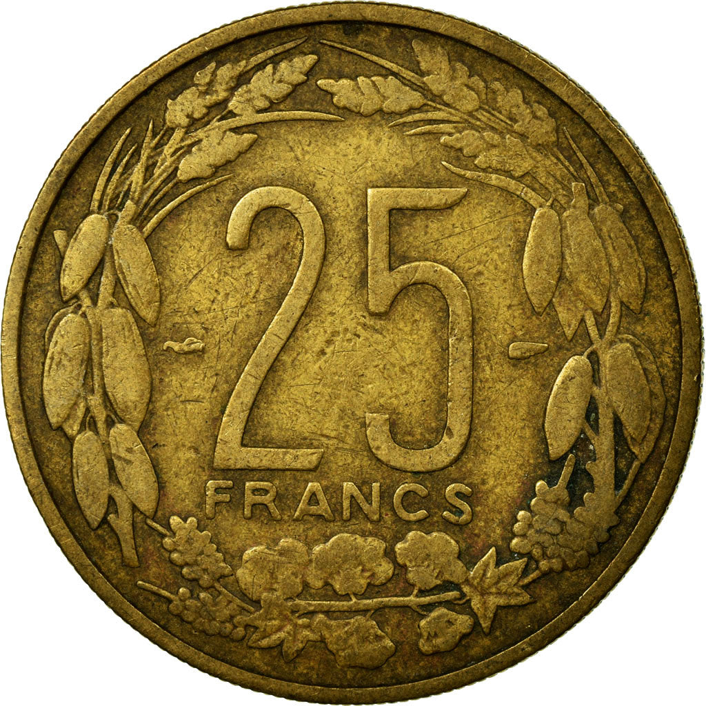 Moneda, Camerún, 25 Francs, 1958, MBC, Aluminio - bronce, KM:12