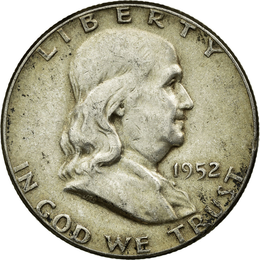 Coin, United States, Franklin Half Dollar, Half Dollar, 1952, U.S. Mint