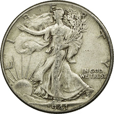 Coin, United States, Walking Liberty Half Dollar, Half Dollar, 1941, U.S. Mint