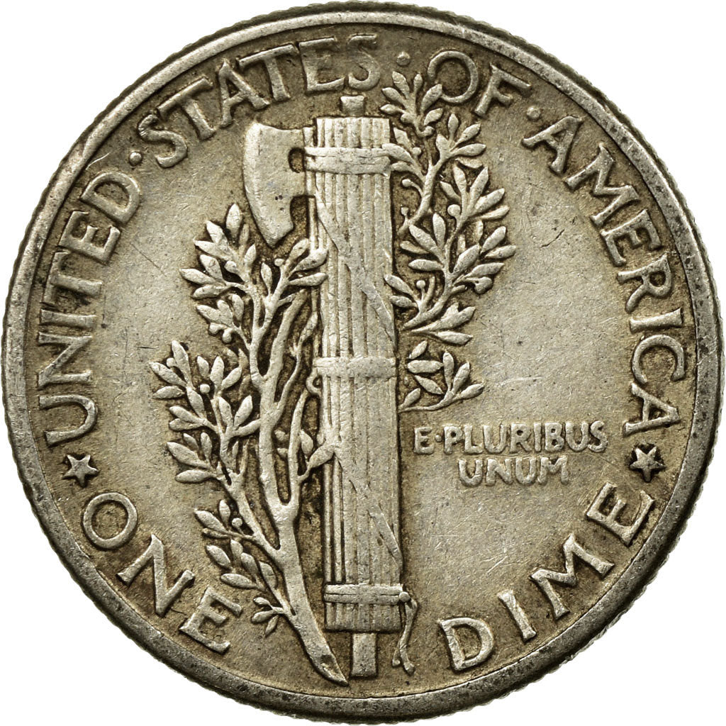 Coin, United States, Mercury Dime, Dime, 1942, U.S. Mint, Philadelphia