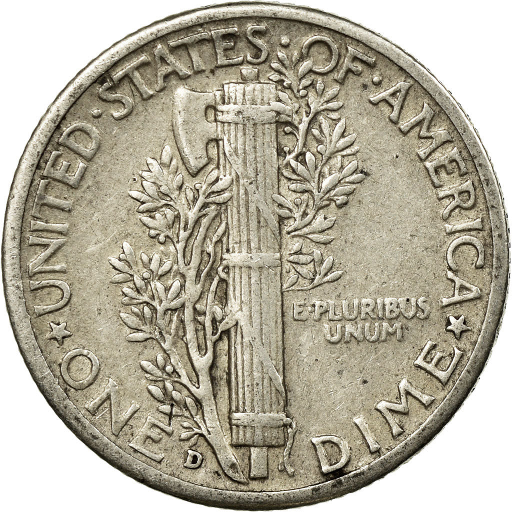 Coin, United States, Mercury Dime, Dime, 1942, U.S. Mint, Denver, VF(20-25)