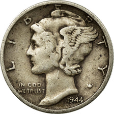 Coin, United States, Mercury Dime, Dime, 1944, U.S. Mint, San Francisco
