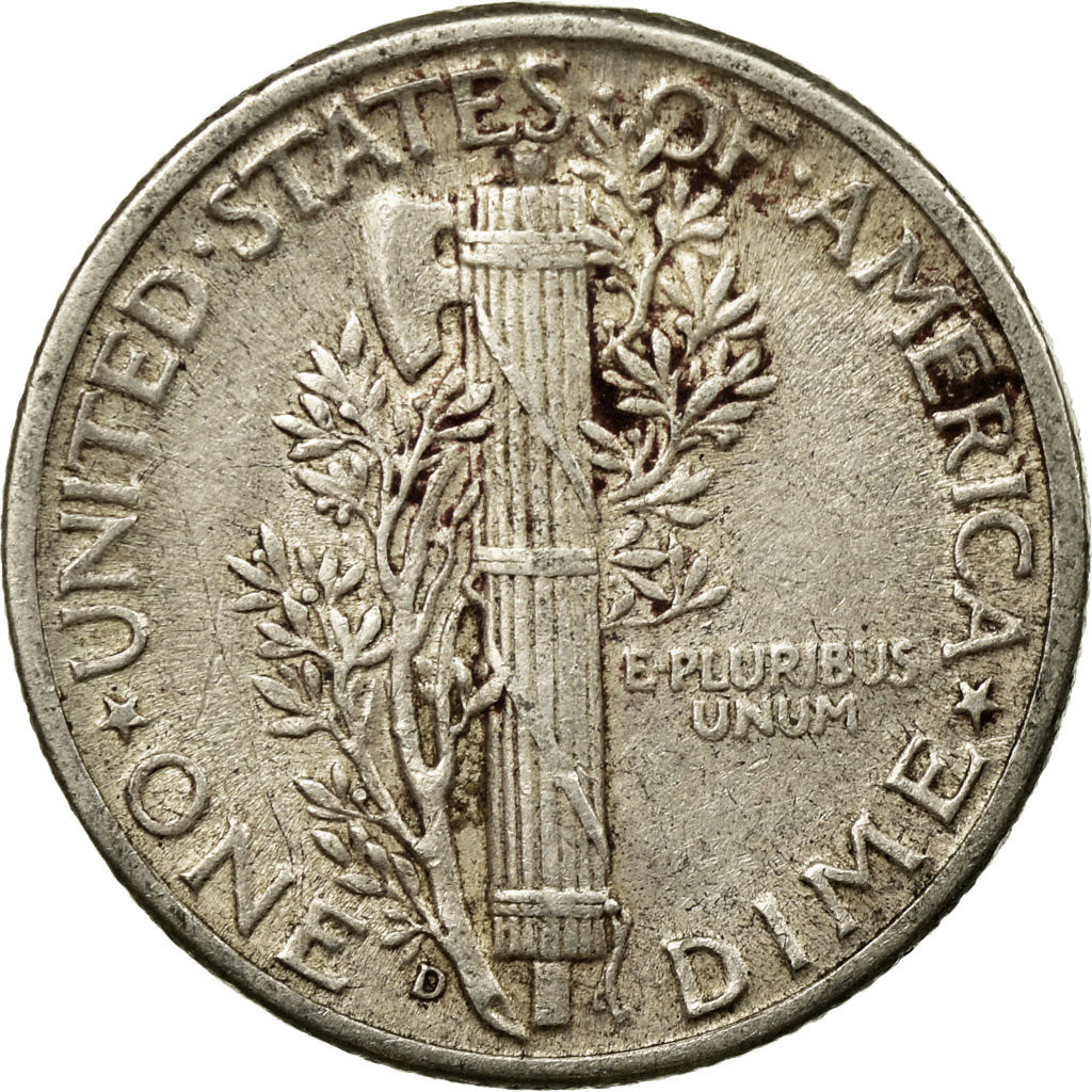 Monnaie, États-Unis, Mercury Dime, Dime, 1945, U.S. Mint, Denver, TB+, Argent