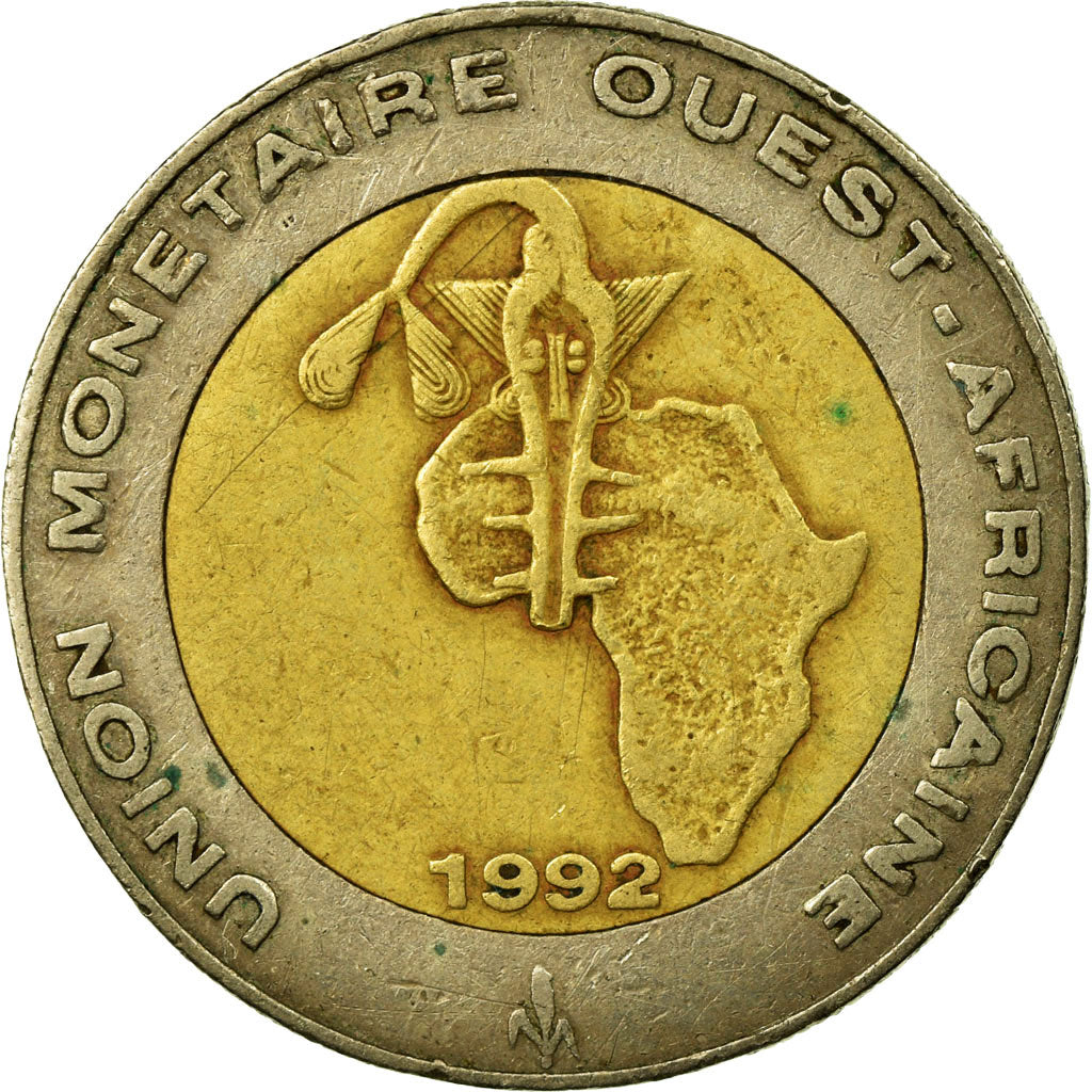 Monnaie, West African States, 250 Francs, 1992, TB+, Bi-Metallic, KM:13