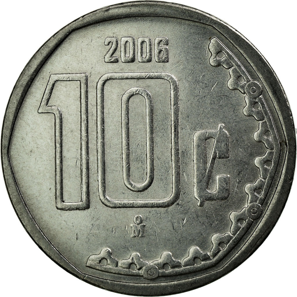 Münze, Mexiko, 10 Centavos, 2006, Mexico City, SS, Stainless Steel, KM:547