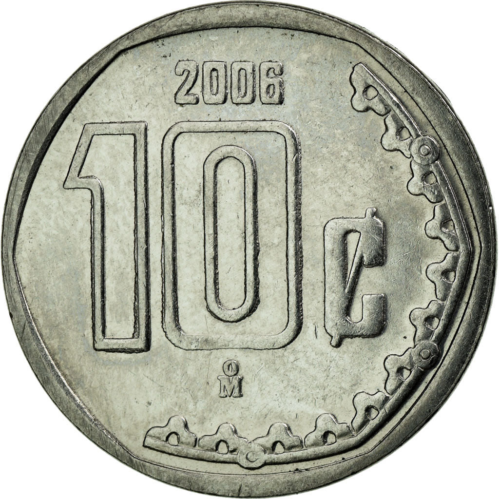Münze, Mexiko, 10 Centavos, 2006, Mexico City, SS, Stainless Steel, KM:547