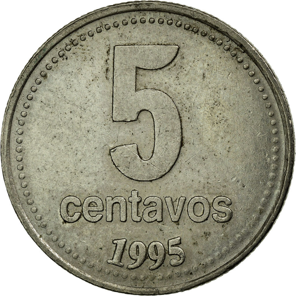 Coin, Argentina, 5 Centavos, 1995, EF(40-45), Copper-nickel, KM:109a.2