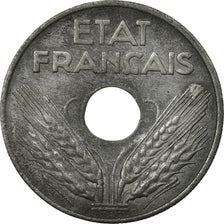 Coin, France, État français, 20 Centimes, 1944, Paris, EF(40-45), Iron