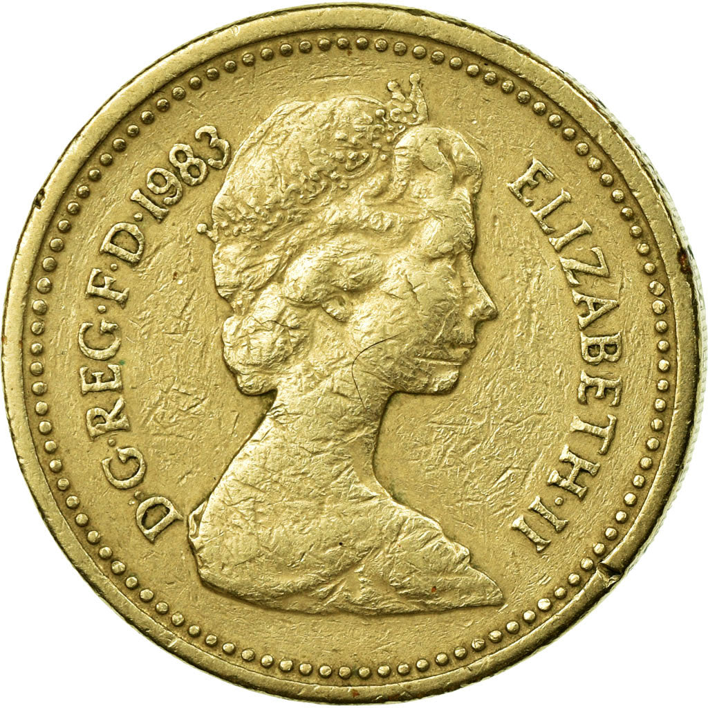 Coin, Great Britain, Elizabeth II, Pound, 1983, EF(40-45), Nickel-brass, KM:933