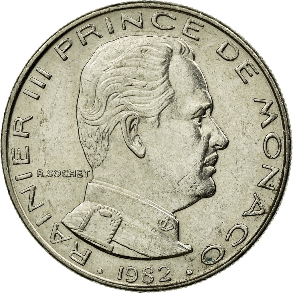 Münze, Monaco, Rainier III, Franc, 1982, SS, Nickel, KM:140, Gadoury:MC 150