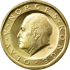Monnaie, Norvège, Olav V, 10 Kroner, 1991, SUP, Nickel-brass, KM:427