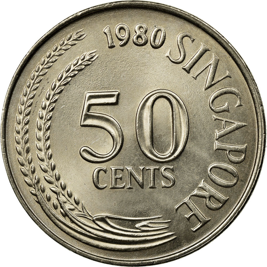 Monnaie, Singapour, 50 Cents, 1980, Singapore Mint, SUP, Copper-nickel, KM:5