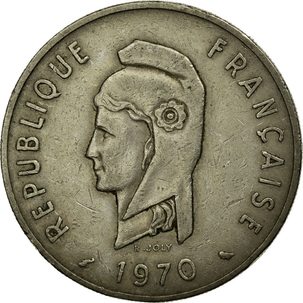 Coin, FRENCH AFARS & ISSAS, 100 Francs, 1970, Paris, EF(40-45), Copper-nickel