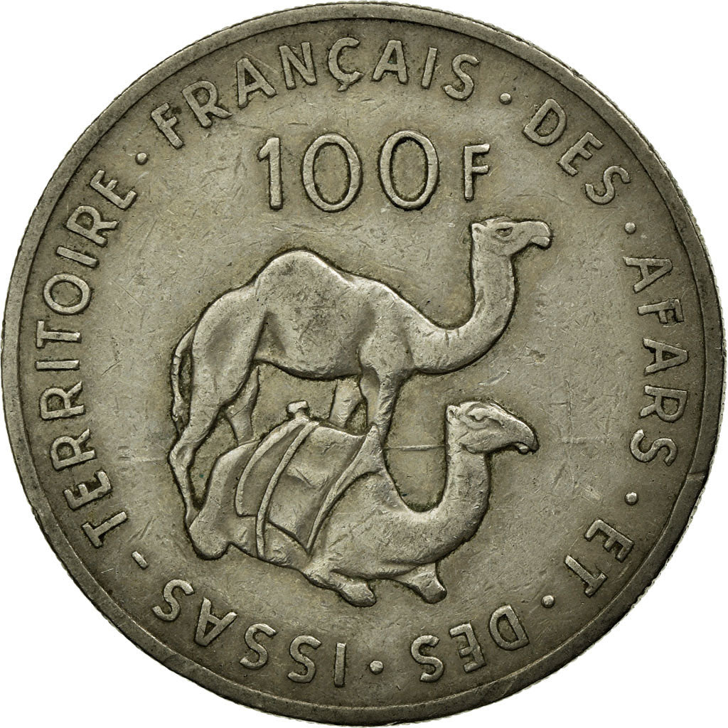 Coin, FRENCH AFARS & ISSAS, 100 Francs, 1970, Paris, EF(40-45), Copper-nickel
