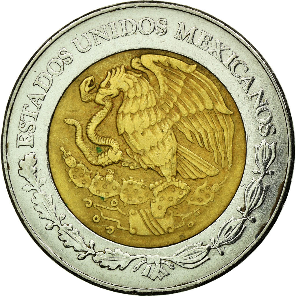 Moneta, Mexico, 2 Pesos, 1997, Mexico City, EF(40-45), Bimetaliczny, KM:604