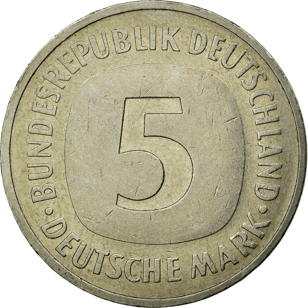 Coin, GERMANY - FEDERAL REPUBLIC, 5 Mark, 1992, Karlsruhe, EF(40-45)