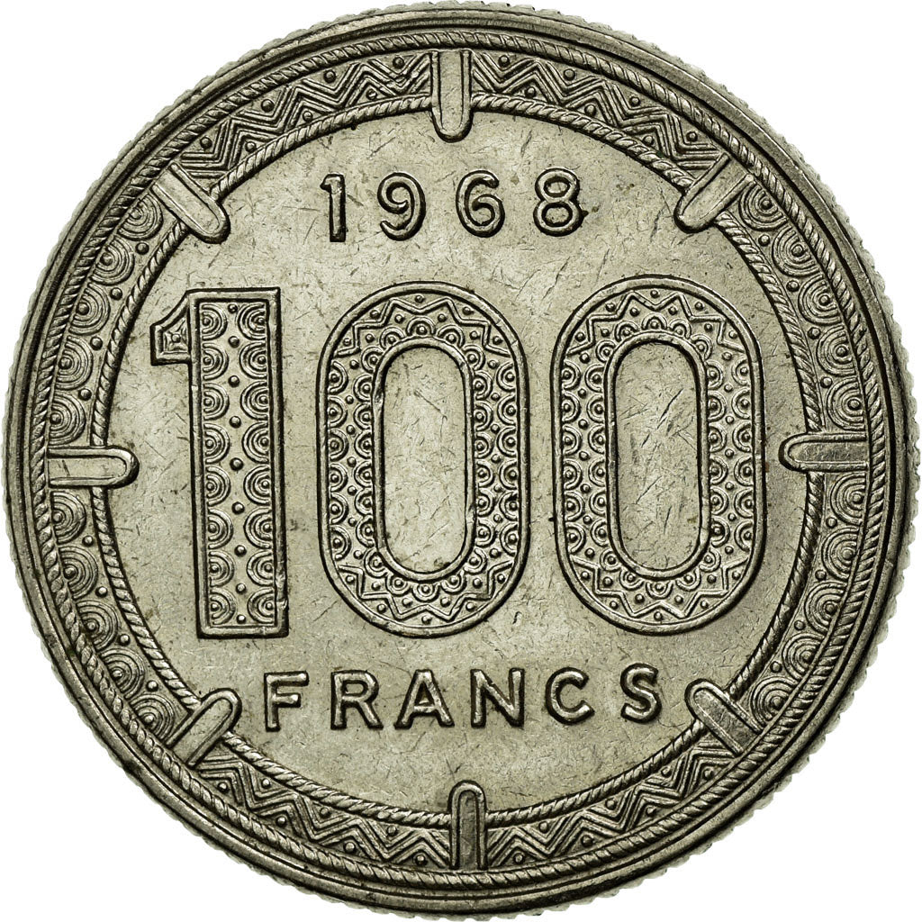Coin, Cameroon, 100 Francs, 1968, Paris, EF(40-45), Nickel, KM:14