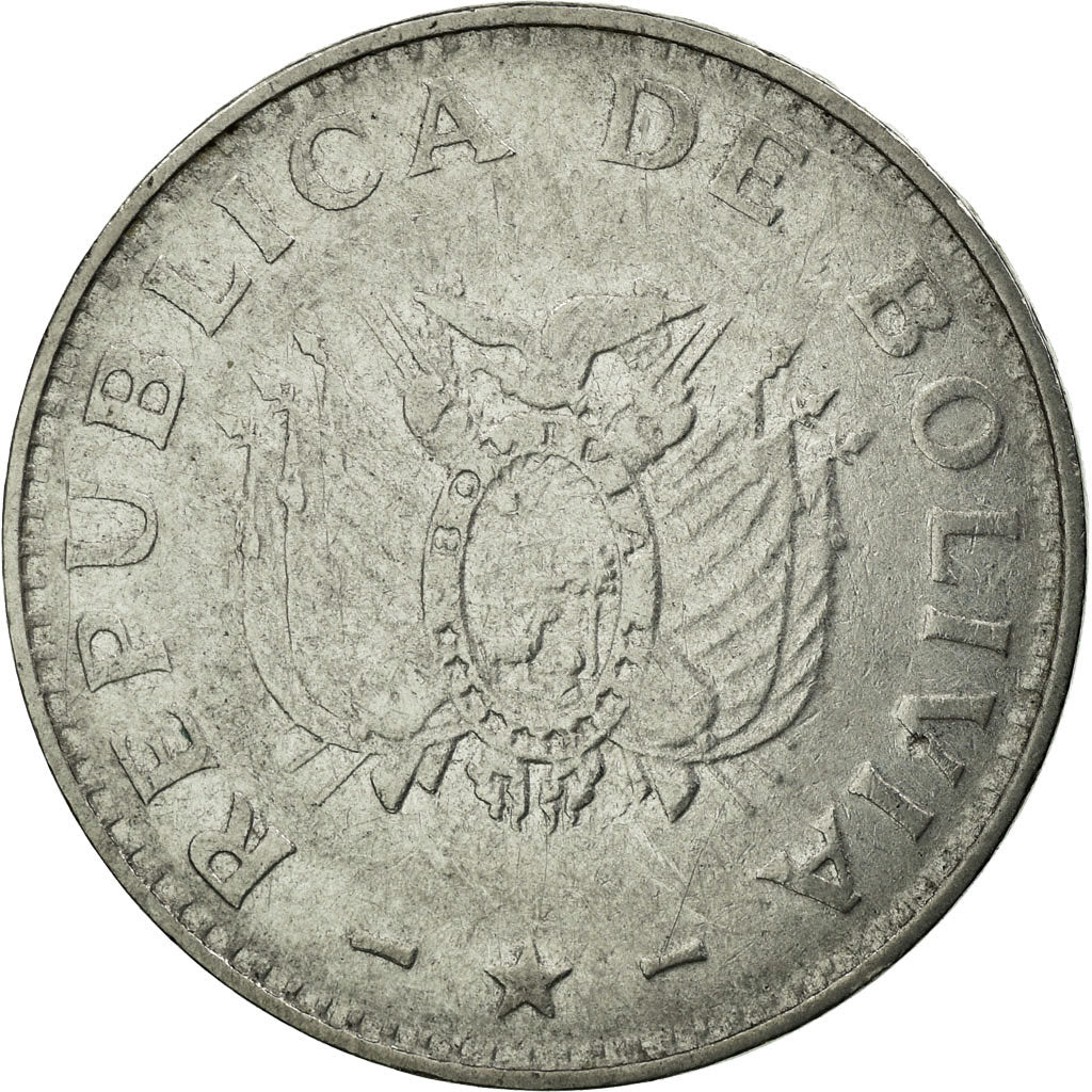 Coin, Bolivia, 20 Centavos, 1995, EF(40-45), Stainless Steel, KM:203