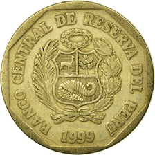 Moneda, Perú, Nuevo Sol, 1999, Lima, MBC, Cobre - níquel - cinc, KM:308.3